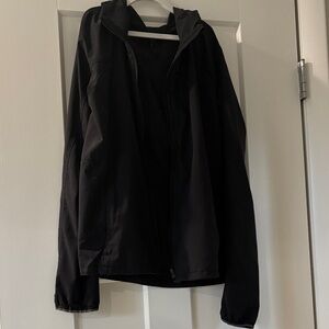 Athleta Women's Black zipper Windbreaker Jacket with hood